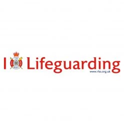 RLSS UK Shop I Love Lifeguarding Car Sticker Lifeguarding Essentials