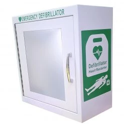RLSS UK Shop Indoor Alarmed AED Wall Cabinet, Universal Defibrillators (AEDs)