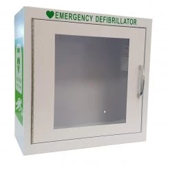 RLSS UK Shop Indoor Alarmed AED Wall Cabinet, Universal Defibrillators (AEDs)