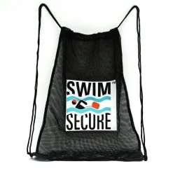RLSS UK Shop Swim Secure, Mesh Kit Bag, Black Open Water Swimming