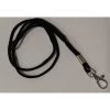 RLSS UK Shop Classic Black Cotton Lanyard With Attachment For Whistle. Essential Poolside Accessory For Working Lifeguards, Trainers And Coaches.