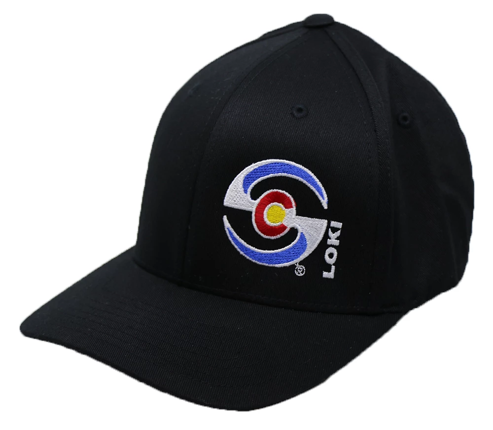 Hole In The Wall Flexfit Hat - Black / Colorado Logo 2 Hole In The Wall Flexfit Hat - Black / Colorado Logo