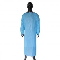 RLSS UK Shop CPE Fluid Repellent Surgical Gown, Disposable, Single Use Personal Protective Equipment (PPE)