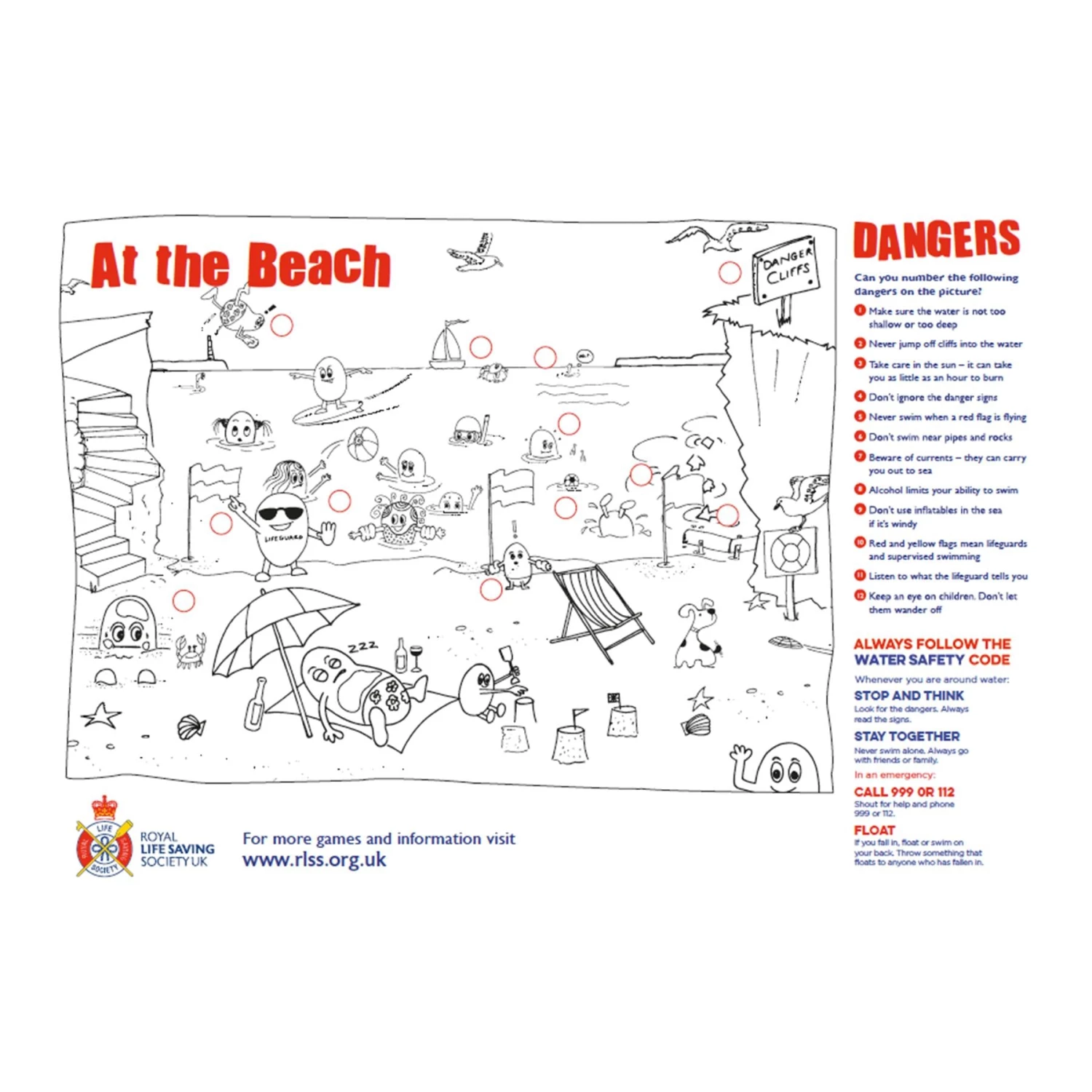 RLSS UK Shop RLSS UK Water Safety Activity Sheets (A4) - Pack Of 50 Education & Fundraising 3 RLSS UK Shop RLSS UK Water Safety Activity Sheets (A4) - Pack Of 50 Education & Fundraising
