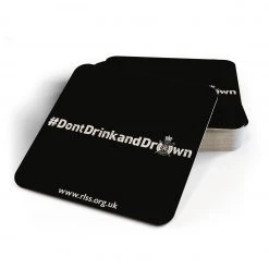 RLSS UK Shop Don't Drink And Drown Don't Drink & Drown Beer Mats (Pack Of 50)