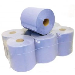 RLSS UK Shop Centre Feed 2 Ply Blue Roll (Pack Of 6)
