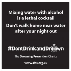 RLSS UK Shop Don't Drink And Drown Don't Drink & Drown Beer Mats (Pack Of 50)